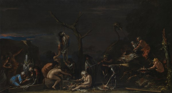 Witches at their Incantations, c. 1646. Artist: Rosa, Salvatore (1615-1673)