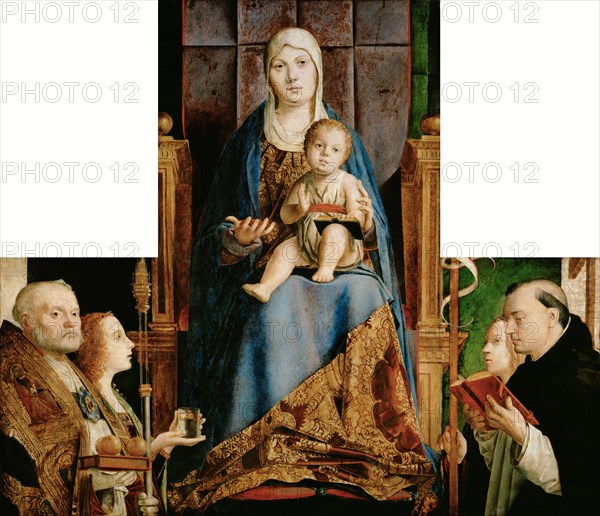 Madonna with the Saints Nicholas of Bari, Anastasia, Ursula and Dominic, 1476. Artist: Antonello da Messina (ca 1430-1479)