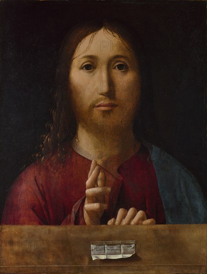 Christ Blessing, 1465. Artist: Antonello da Messina (ca 1430-1479)