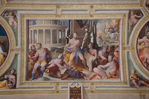 The Sacrifice of Codrus, King of Athens (Public Virtues of Greek and Roman Heroes), 1529-1535. Artist: Beccafumi, Domenico (1486-1551)