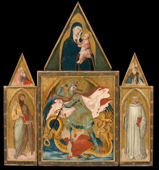 Rofeno Abbey Poliptych, 1330-1335. Artist: Lorenzetti, Ambrogio (ca 1290-ca 1348)