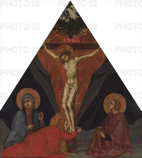 The Crucifixion with the Virgin, Mary Magdalene and St. John the Evangelist, ca 1400. Artist: Andrea di Bartolo (bef. 1389-1428)