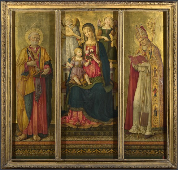 Virgin and Child with Saints Peter and Nicholas, 1479. Artist: Benvenuto di Giovanni (ca. 1436-1518)