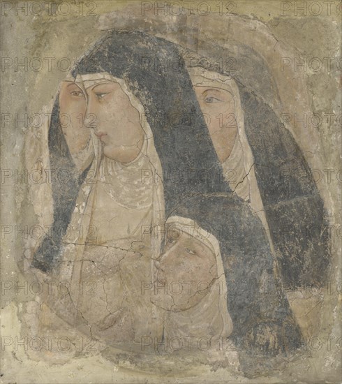 A Group of Four Poor Clares, ca 1340. Artist: Lorenzetti, Ambrogio (ca 1290-ca 1348)