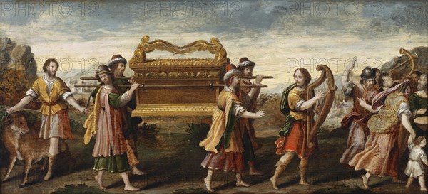 King David bearing the Ark of the Covenant into Jerusalem, Early16th cen.. Artist: Italian master