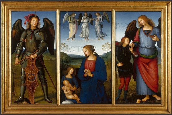 Three Panels from an Altarpiece, Certosa, c. 1500. Artist: Perugino (ca. 1450-1523)