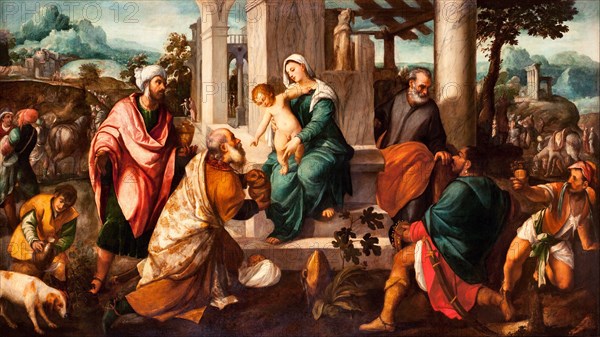 The Adoration of the Magi, Early16th cen.. Artist: Veronese (de' Pitati), Bonifacio (1487-1553)