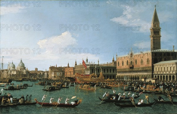 Return of Il Bucintoro on Ascension Day, 1745-1750. Artist: Canaletto (1697-1768)