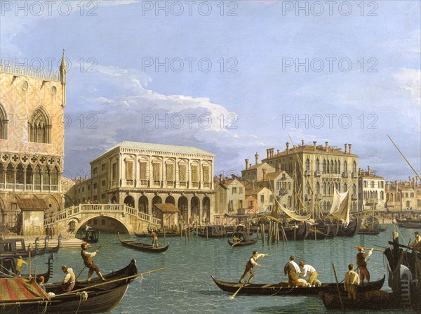 View of the Riva degli Schiavoni, 1735-1739. Artist: Canaletto (1697-1768)