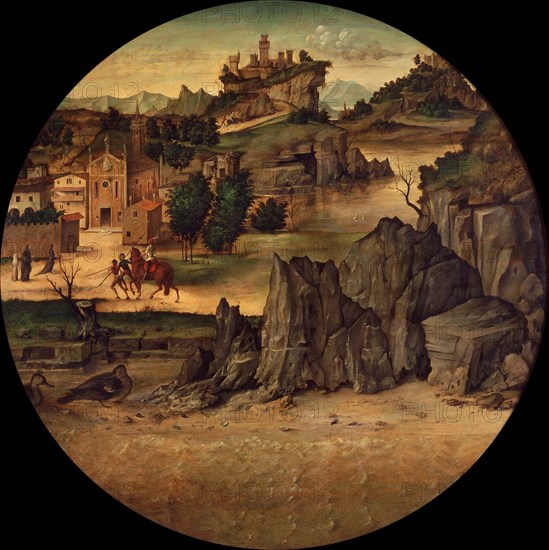 Landscape with Castles, Late 15th cen.. Artist: Montagna, Bartolomeo (1449-1523)