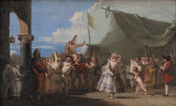 The Triumph of Pulcinella, 1760-1770. Artist: Tiepolo, Giandomenico (1727-1804)