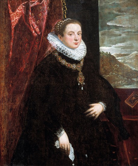 Lady in Black, 1560s. Artist: Tintoretto, Domenico (1560-1635)