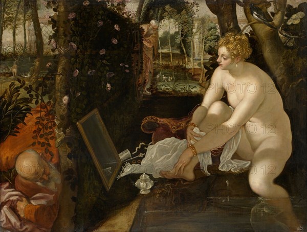 Susanna and the Elders, ca 1555. Artist: Tintoretto, Jacopo (1518-1594)