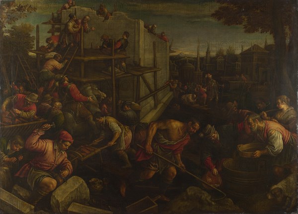 The Tower of Babel, ca. 1600. Artist: Bassano, Leandro (1557-1622)