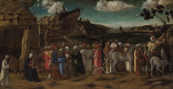 The Adoration of the Kings, c. 1480. Artist: Bellini, Giovanni, (Workshop)