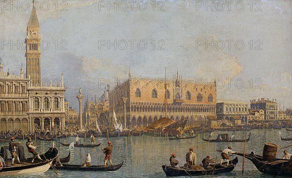 View of the Doge's Palace in Venice, before 1755. Artist: Canaletto (1697-1768)