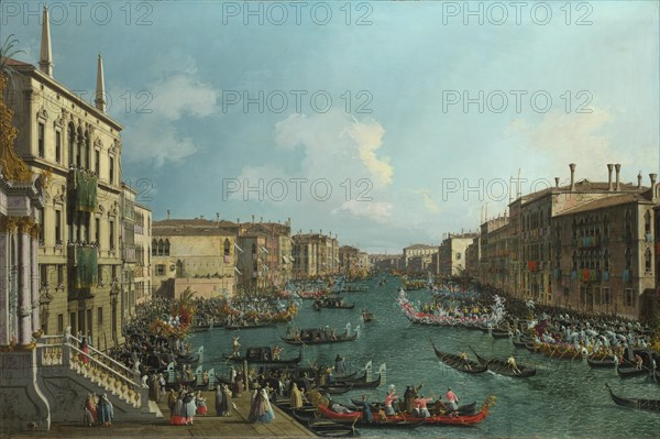 A Regatta on the Grand Canal, c. 1740. Artist: Canaletto (1697-1768)