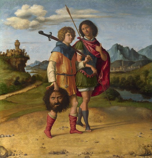 David and Jonathan, c.1508. Artist: Cima da Conegliano, Giovanni Battista (ca. 1459-1517)