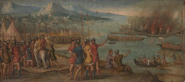 A Naval Battle, c. 1580. Artist: Italian master