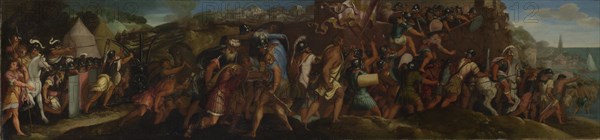 The Attack on Cartagena, after 1566. Artist: Licinio, Giulio (1527-1591)