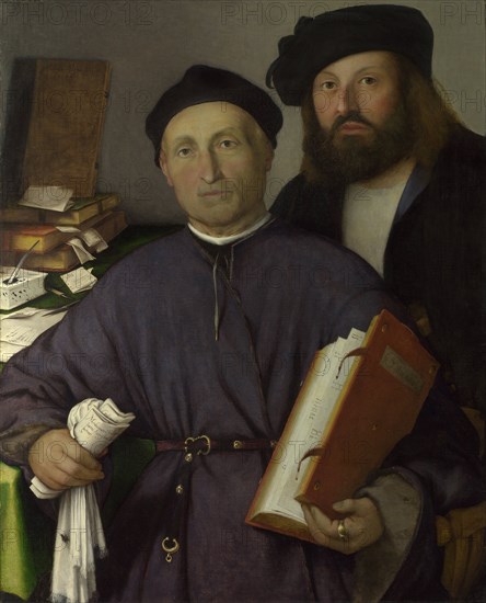 The Physician Giovanni Agostino della Torre and his Son, Niccolò, ca 1515. Artist: Lotto, Lorenzo (1480-1556)