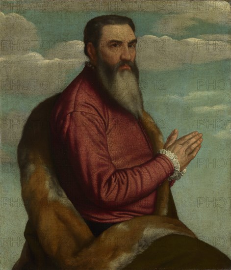 Praying Man with a Long Beard, ca 1545. Artist: Moretto da Brescia (ca 1498 - 1554)