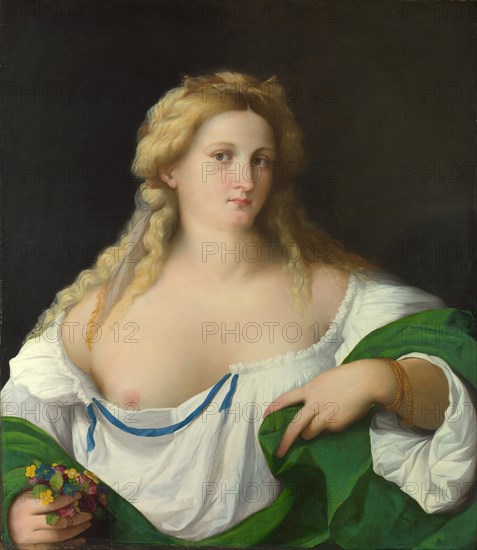 A Blonde Woman, c. 1520. Artist: Palma il Vecchio, Jacopo, the Elder (1480-1528)
