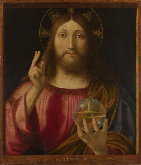 Salvator Mundi, 1519. Artist: Previtali, Andrea (ca 1480-1528)