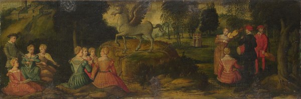 Pegasus and the Muses, c.1540. Artist: Romanino, Gerolamo (1485/6-1566)