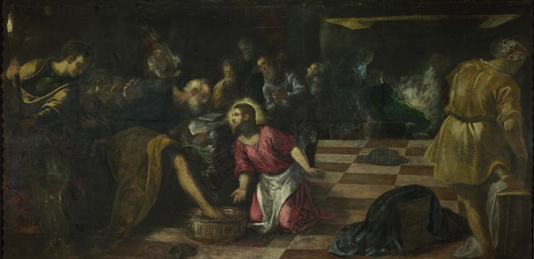 Christ washing the Feet of the Disciples, ca. 1575. Artist: Tintoretto, Jacopo (1518-1594)