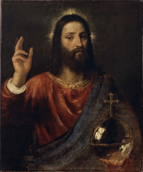 Salvator Mundi (Saviour of the World), c. 1570. Artist: Titian (1488-1576)