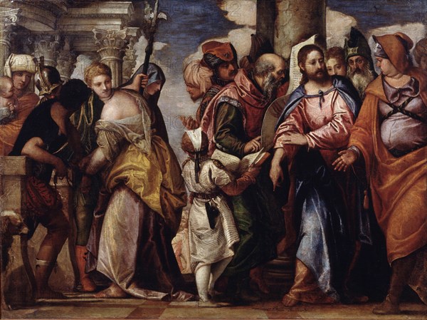 Christ and the Woman Taken in Adultery. Artist: Veronese, Paolo (1528-1588)