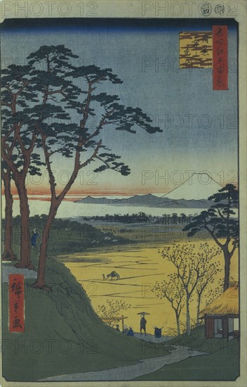 Grandpa's Teahouse in Meguro (One Hundred Famous Views of Edo), 1856-1858. Artist: Hiroshige, Utagawa (1797-1858)