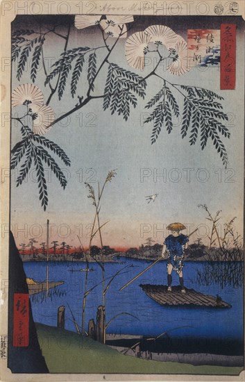 The Ayase River and Kanegafuchi (One Hundred Famous Views of Edo), 1856-1858. Artist: Hiroshige, Utagawa (1797-1858)