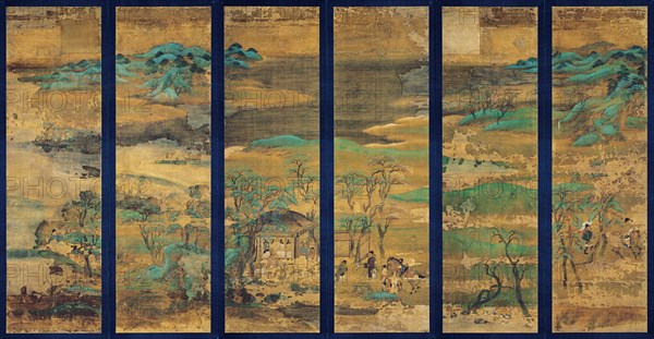 Landscape screen, 11th-12th century. Artist: Anonymous