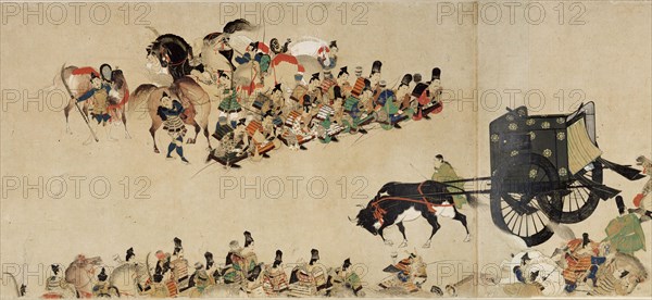 Illustrated Tale of the Heiji Civil War (The Imperial Visit to Rokuhara) 4 scroll, 13th century. Artist: Anonymous