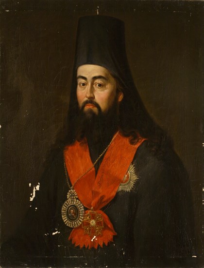 Portrait of Archbishop Pavel (Ponomarev) of Rostov and Yaroslavl (1745-1806), 1836. Artist: Kaniewski, Jan Ksawery (1805-1867)