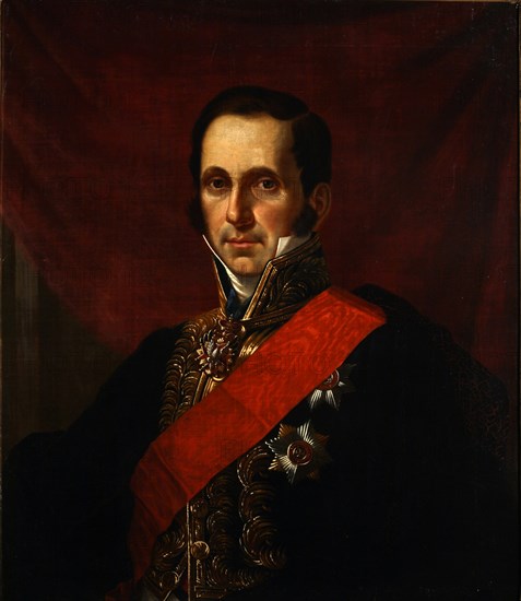 Portrait of Count Sergey Semionovich Uvarov (1786-1855), 1844. Artist: Kaniewski, Jan Ksawery (1805-1867)