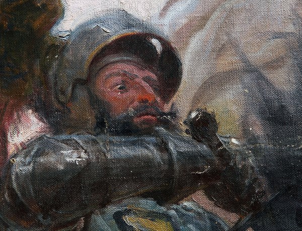 The Battle of Grunwald (Detail), 1910. Artist: Popiel, Tadeusz (1863-1913)