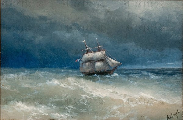 Stormy Sea. Artist: Aivazovsky, Ivan Konstantinovich (1817-1900)