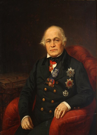 Portrait of Count Dmitry Nikolayevich Bludov (1785-1864), Mid of the 19th cen.. Artist: Anonymous