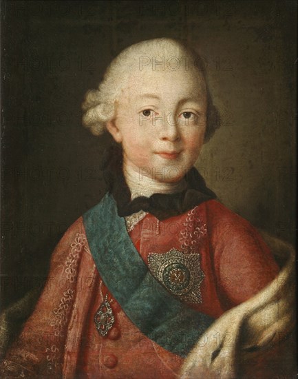 Portrait of Grand Duke Pavel Petrovich (1754-1801), 1765. Artist: Antropov, Alexei Petrovich (1716-1795)