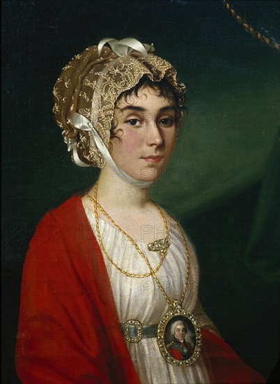 Portrait of the Actress and Singer, Countess Praskovya Sheremetyeva (Zhemchugova) (1768-1803), 1802. Artist: Argunov, Nikolai Ivanovich (1771-after 1829)