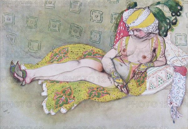 The Yellow Sultan's Wife, 1916. Artist: Bakst, Léon (1866-1924)