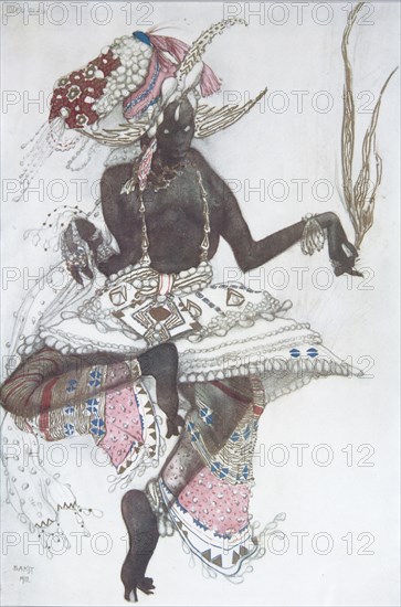 Costume design for the Ballet Blue God by R. Hahn, 1912. Artist: Bakst, Léon (1866-1924)