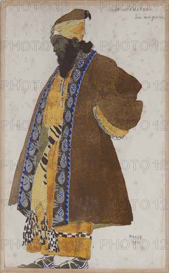 Costume design to the play The Martyrdom of St. Sebastian by Gabriele D'Annuzio, 1911. Artist: Bakst, Léon (1866-1924)