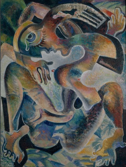 Nude in a Abstraction, 1926. Artist: Baranov-Rossiné, Vladimir Davidovich (1888-1942)