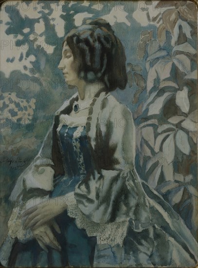 Portrait of a Lady, 1902. Artist: Borisov-Musatov, Viktor Elpidiforovich (1870-1905)