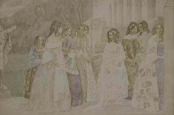 Requiem, 1905. Artist: Borisov-Musatov, Viktor Elpidiforovich (1870-1905)
