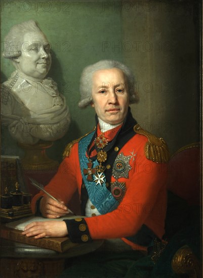 Portrait of baron Alexei Vasilyev, 1800. Artist: Borovikovsky, Vladimir Lukich (1757-1825)